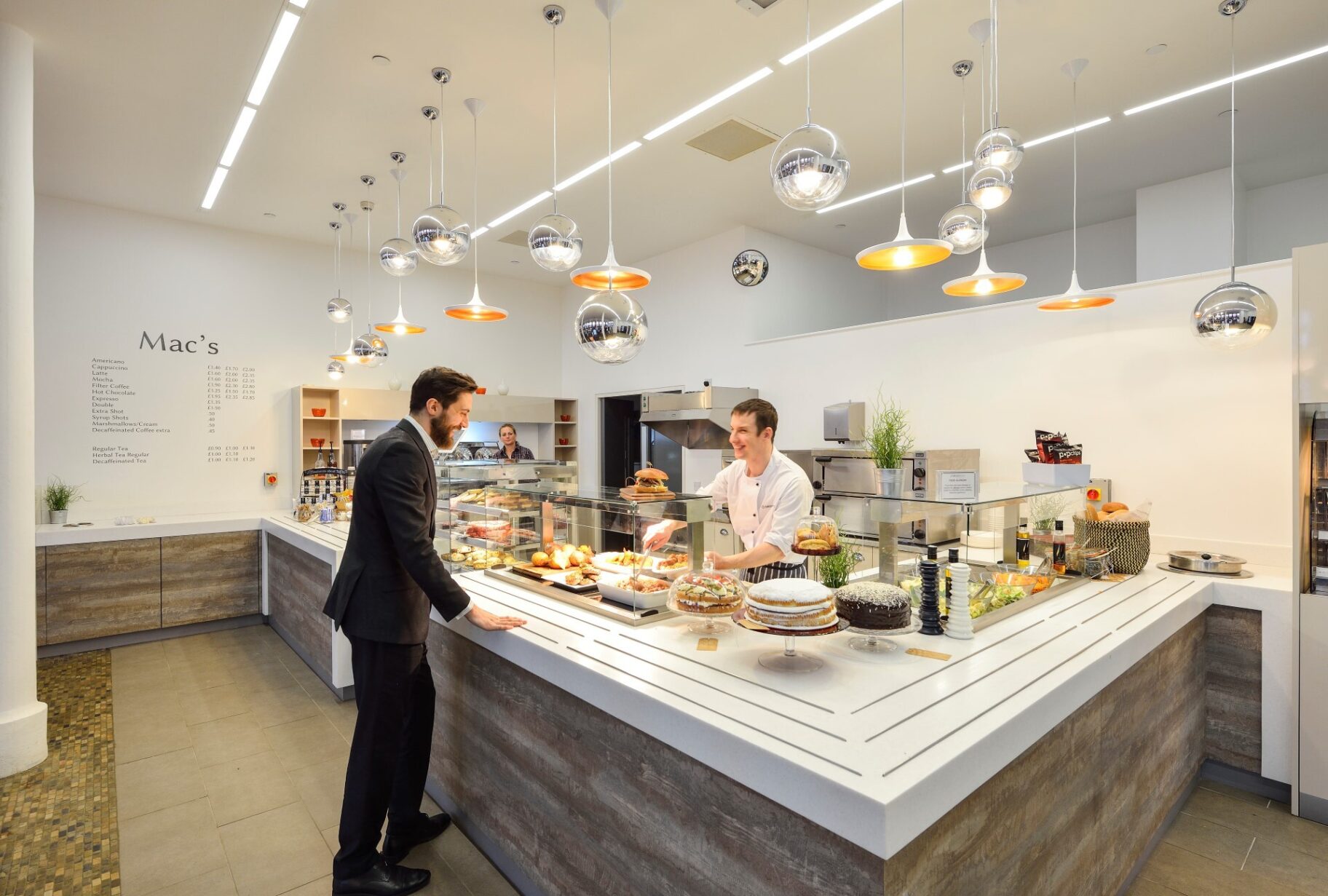 A customer being served at the Lowry Mill canteen