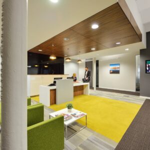 A company reception area at Lowry Mill