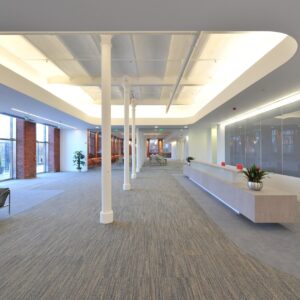 The reception area at Lowry Mill