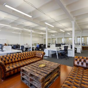 Sofas in an office at Lowry Mill